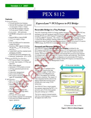 PEX8112-AA66BIF datasheet  